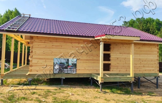 2 Брусовой дом ОД-21, 11x9.5м, 91 М², Московская область, Сергиево-Посадский район, деревня Шапилово (5)